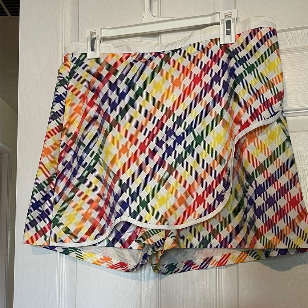 Unique Vintage Multicolor Plaid Women's Skort